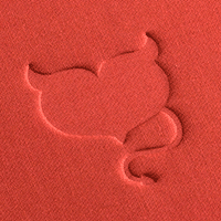 debossing cliché cuore per album in tela terracotta della linea boudoir Artphoto Evaluna