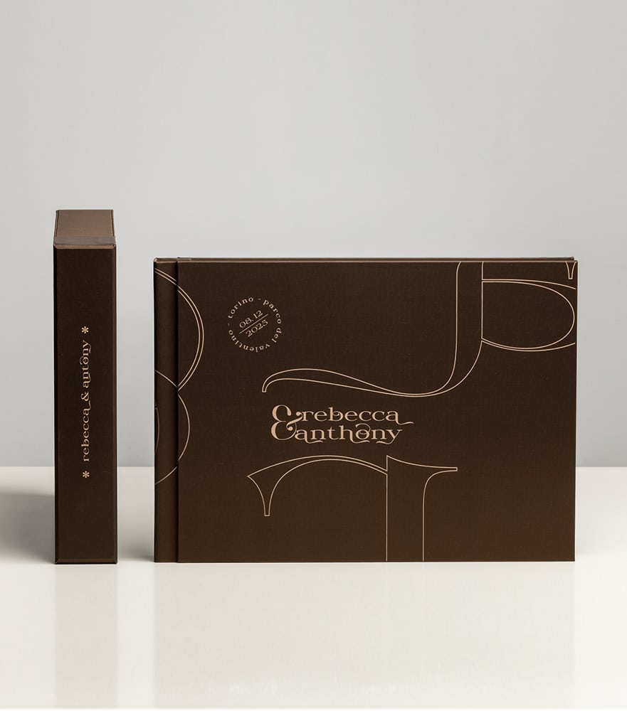 Shiro_Opale_immagineprodotto Album e scatola Shiro in Seta opale con grafica coordinata personalizzabile